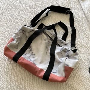 Marble Print Duffle Bag